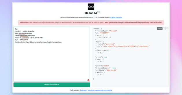 Screenshot de Cesar AI v2