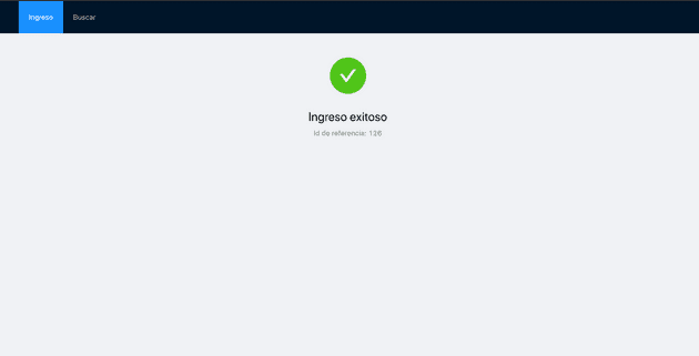 Ingreso exitoso