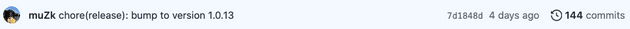 144 commits para la versión inicial